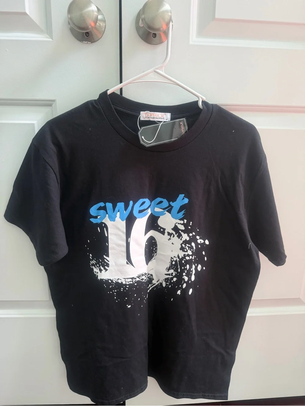 Sweet 16 Black Graphic girls Tee